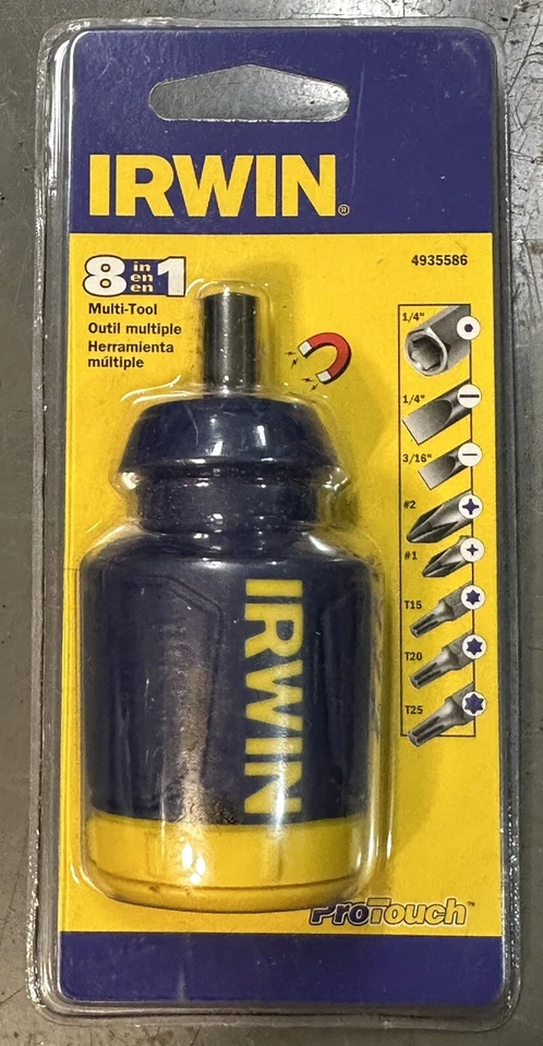 Irwin 4935586 8-in-1 Multi-Tool Stubby Screwdriver Nutdriver - New In Package! - Image 1 of 2