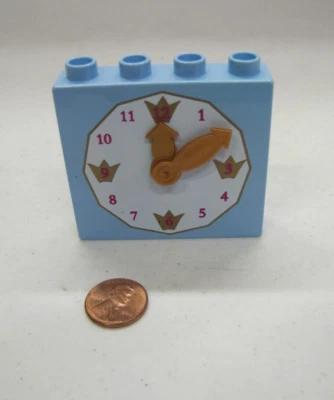 Rare Lego Duplo Vintage Princess Castle Clock Piece #4820 Hands Turn Palace - Image 1 of 3
