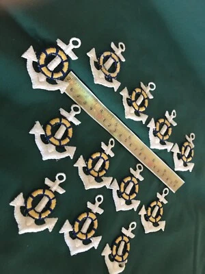 Lot of 36  Anchor  w/ Life Ring 2" wide  x 3" tall Embroidered Applique - 3" - Image 1 of 3