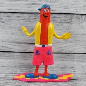 Figura de acción Nathan's Hot Dog 1993 goma surf doblable 5 - Imagen 1 de 3