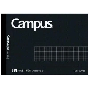 Campus Notebook Adult Square Ruled B6 Deformation Black 50 Sheets No-295S5-D - Picture 1 of 1