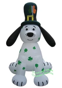 8' Airblown Shamrock Spotted Puppy St Patricks Day Yard Inflatable Free SHIPPING - Picture 1 of 1