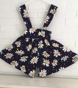 1990 Retro Handmade Flower Print Girls Summer Culotte Jumper Outfit Size 14-16 - Picture 1 of 10