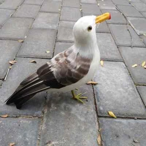 simulation seagull model foam&feather standing seagull bird gift about 30x20cm - Picture 1 of 4