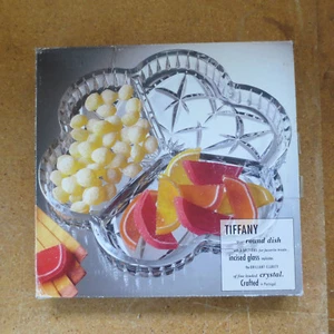 Tiffany Crystal 3-Section Round Serving Dish - Picture 1 of 1
