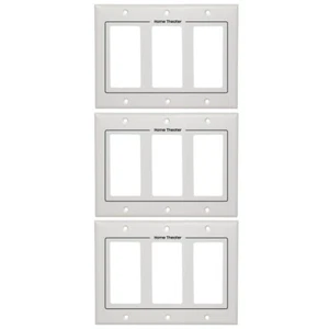 3 Pcs Decora Wall Plate Cover 3-Gang Outlet Switch Faceplate Smooth White - Picture 1 of 4