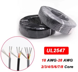 UL2547 18AWG-28AWG Copper Wire Shielded Audio Headphone Signal Cable 2-7 Core - Picture 1 of 11