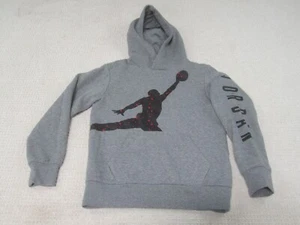 Nike Sweatshirt Boys Medium 10-12 Years Gray Pullover Outdoors Hoodie Fleece - Picture 1 of 8