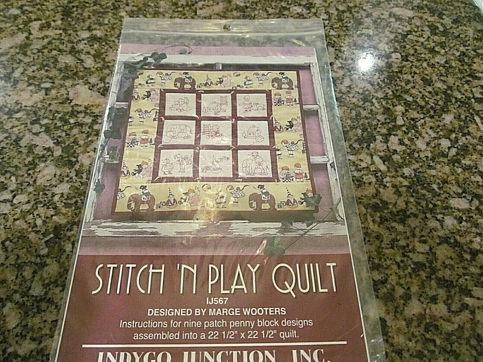 *INDYGO JUNCTION STITCH N PLAY QUILT by MARGE WOOTERS Nine penny block designs - Image 1 of 1