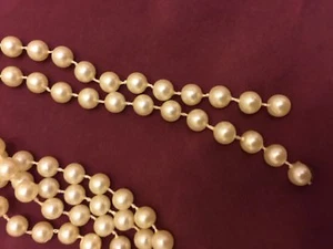 Beads Plastic Pearl 2 Strands 34 FT Total Lenght - Picture 1 of 3