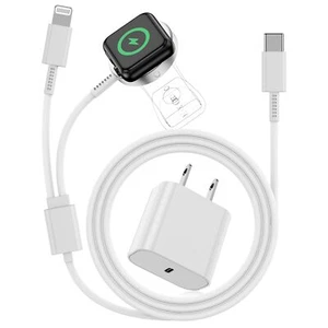 for 2 in 1 USB C Apple Watch Charger Magnetic iWatch Fast Charging Cable Cord... - Photo 1 sur 7