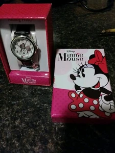 Disney MZ Berger & Co Minnie Mouse Dial Black Strap Watch  - Picture 1 of 5