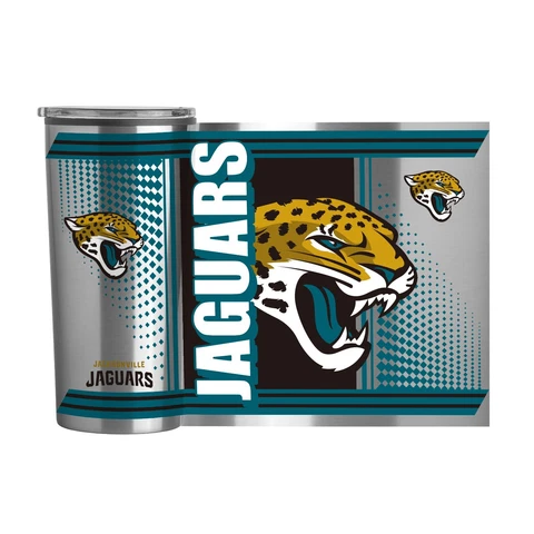 Jacksonville Jaguars NFL 20oz Fusion Stainless Steel Travel Tumbler FREE SHIP Cover