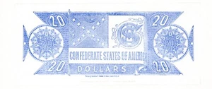1957-58 $20 Confederate States of America Chemicograph, Straker & Sons - GEM Unc - Picture 1 of 3