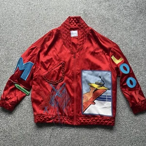 Mani Mani Designer Women’s Jacket Red Acetate Quirky Design - Size EU 36 (UK 8) - Picture 1 of 24