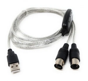 MIDI Interface SMA In and Out to USB 2.0 Audio Adapter Cable in Grey - Picture 1 of 4