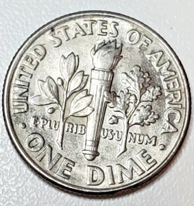 1997D Roosevelt Dime AU Retained Strike Through on Reverse - Picture 1 of 21
