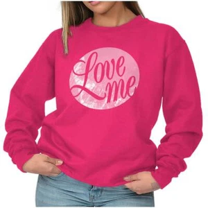 Love Me Romantic Cute Valentine's Day Gift Womens Crewneck Sweatshirt Pullover - Picture 1 of 3