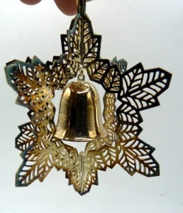 Reed & Barton 1991 10th Edition Snowflake Bell Silver Plate Christmas Ornament - Bild 1 von 1