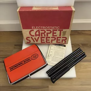 Vintage Fuller Electrostatic Carpet & Floor Sweeper 9" Orange #103 In Box NICE! - Picture 1 of 9