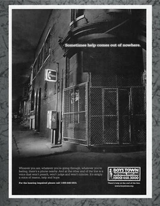Boys Town Hotline Corner Streets 2000 stampa d'epoca pubblicità arte - Foto 1 di 1