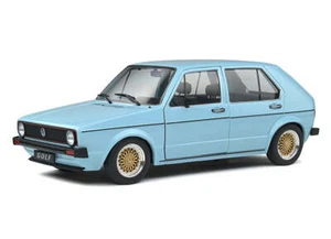 1983 VOLKSWAGEN GOLF GL CUSTOM BBS WHEELS BLUE 1:18 SOLIDO NEW IN BOX S1800210 - Picture 1 of 9
