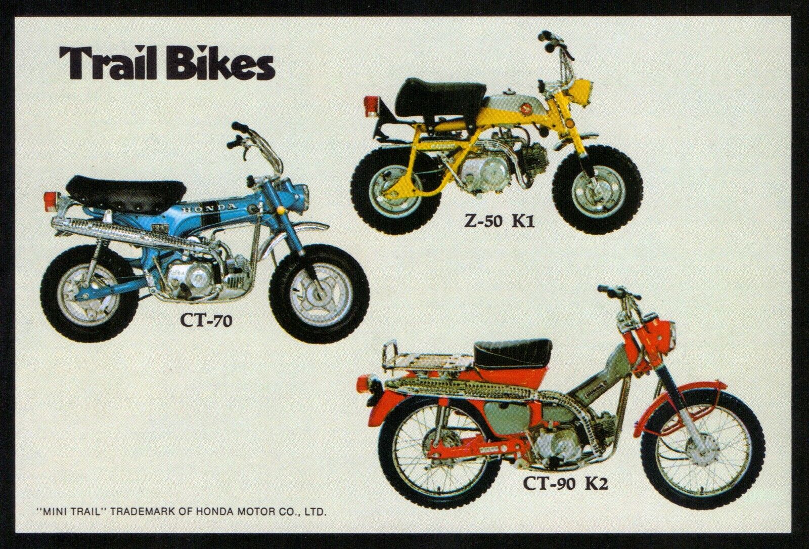 1970 Honda Trail Bikes Z-50K1 Ct-70 Ct-90K2 Sales Ad Mini Trail | Ebay