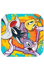PLATOS DE FIESTA DE CUMPLEAÑOS CUADRADOS LOONEY TUNES CON LICENCIA - Imagen 1 de 1
