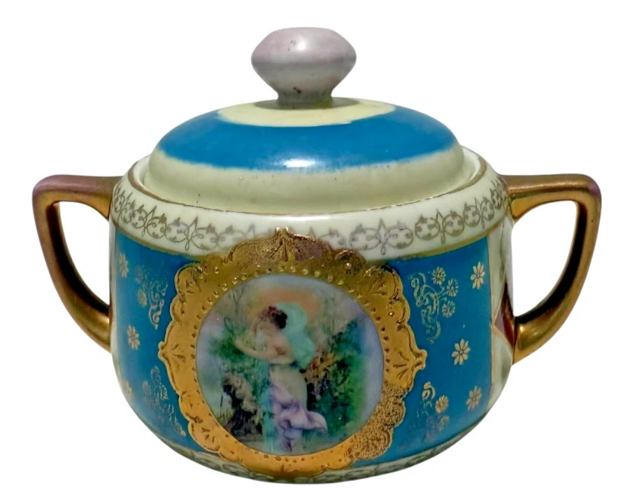 Antiguo azucarero alemán/austriaco con tapa RARO Foto 1 de 1