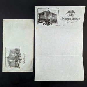 Hotel Utah Salt Lake City Antique Letterhead And Advertising Cover - Picture 1 of 6