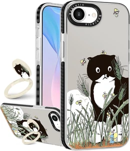 Boaretiu süße Kawaii für iPhone 16E Hülle mit Ständer - Fashion Cool 360° drehbar R - Bild 1 von 12