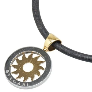 BVLGARI Tondo Sun Necklace Pendant Yellow Gold 18k 750 YG N8121 with Box - Picture 1 of 8