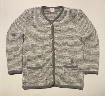 EC Enrico Coveri Tricot Geometric Women's Cardigan Sweater Size EU 48 Made Italy - Image 1 of 4