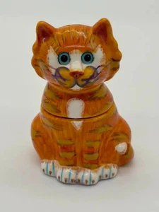 Stacking Orange Cat Salt and Pepper Shaker Set 4" Bella Casa by Ganz - Picture 1 of 4