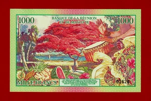 1000 Mille Francs 2021 Reunion and Mayotte Polymer - Private Issue Fantasy Note - Picture 1 of 2