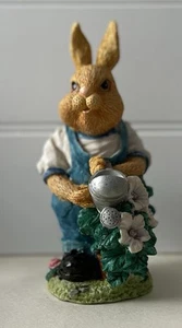 Resin Carrots In A Bucket Easter Rabbit Figurine - Picture 1 of 8