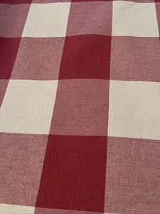 BÜFFEL KARO STOFF HIMBEERE CREME ROSA 7 Yards Baumwolle Designer Polster - Bild 1 von 5