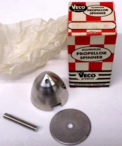 Veco #S3  1.5" ALUMINUM PROPELLOR SPINNER for model airplane MINT in box - Picture 1 of 4