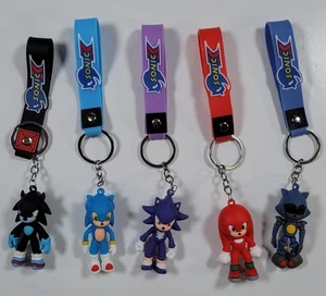 Sonic The Hedgehog Keychain Set of 5 Figures  - Picture 1 of 2