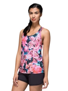 Lululemon aufgehelltes Singlet-Tanktop Secret Garden Blumenmuster rosa Größe 6 - Bild 1 von 8