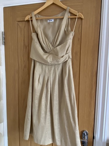 MOSCHINO Vestito donna senza maniche UK 12 (piccolo)