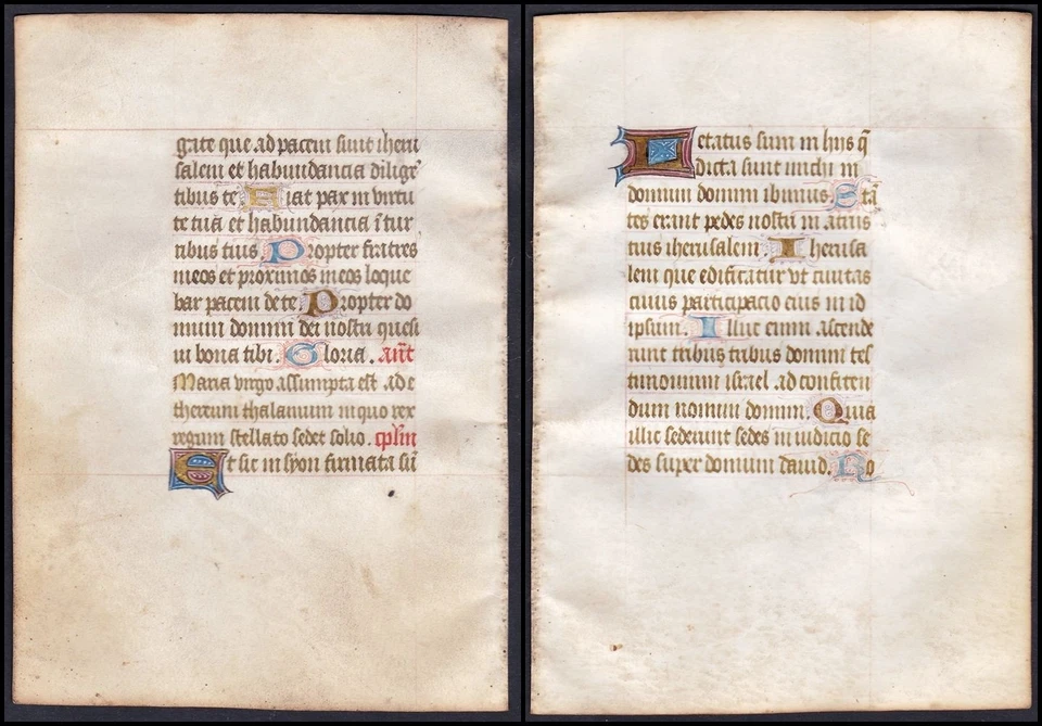 Book of Hours Manuscript 1450 Livre Heures Manuscrit 128 - Image 1 of 1