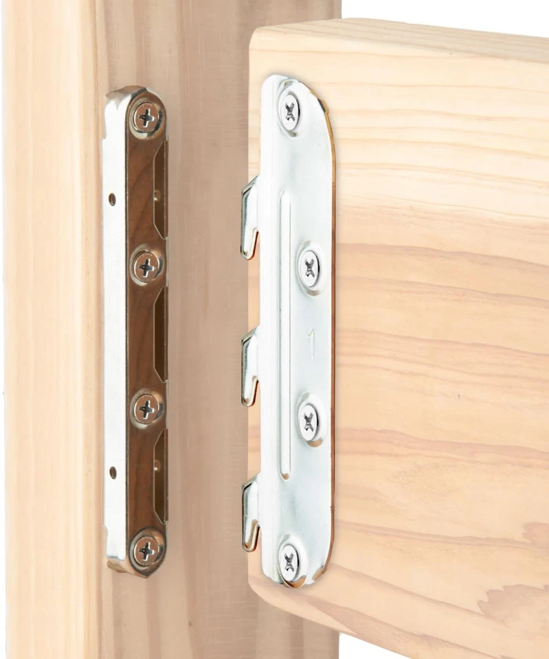 POWERTEC Surface Mounted Bed Rail Brackets (71425) 4 Sets w/Mounting Hardware