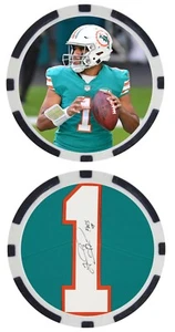 TUA TAGOVAILOA #2 - MIAMI DOLPHINS - POKER CHIP - ***SIGNIERT/AUTO*** - Bild 1 von 2