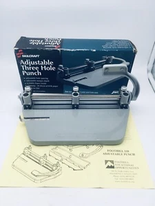 Skilcraft Adjustable Three Hole Punch A-A-1021A Foothills 210 30 Sheet - Picture 1 of 8