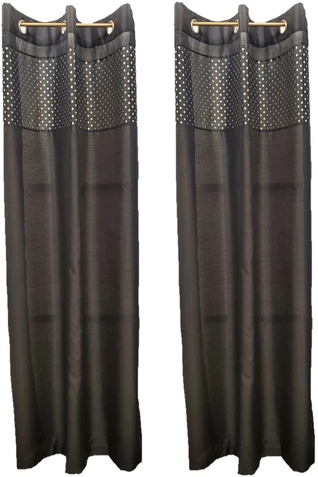 Par de paneles de ojal de punto de lámina Halley 108” Wx84” L Foto 1 de 4