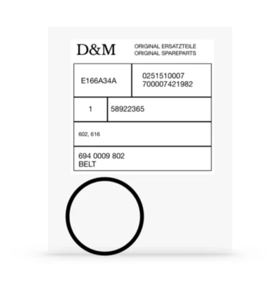 Denon CD Mechanism Drive Belt 6940009802 (Original) 694 0009 802 - Image 1 of 2