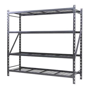4 Shelf Steel Storage Shelving Rack Heavy Duty 4,000 lb Capacity 77" Wide x 24" - Picture 1 of 12