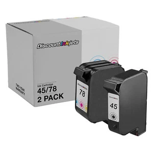 SPEEDYINKS 2PK Replacements for HP 45 / 51645A & 78 / C6578D Ink Cartridges - Picture 1 of 6