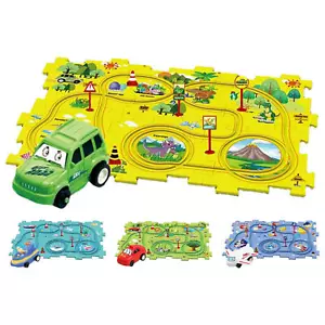 Puzzle Track Play Set Durable and Funny Rail Car Track Toy Track Car Play Set - Picture 1 of 15